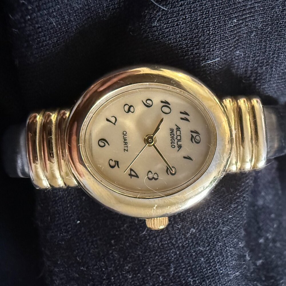 Timex Acqua Indiglo Watch 23mm Case Bangle Band Quartz Analog